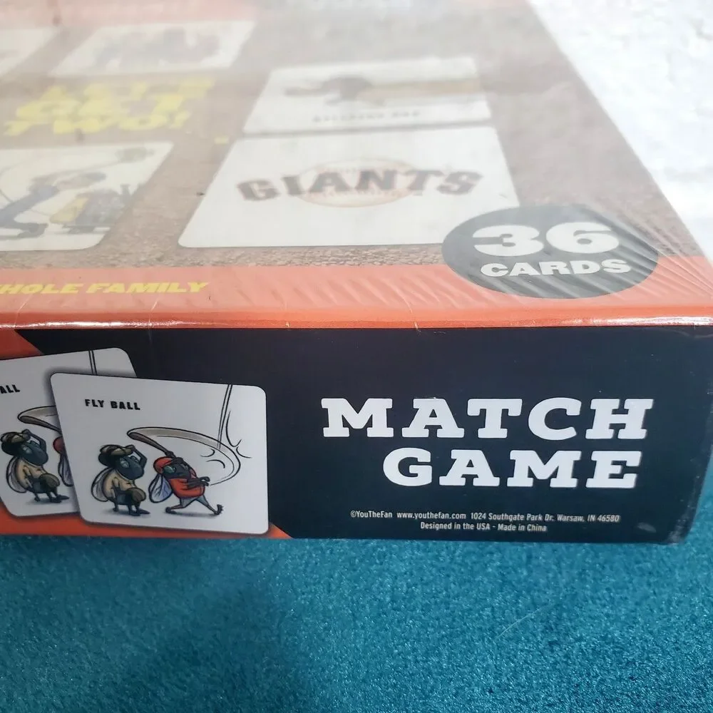 San Francisco Giants MLB Memory Match Card Game 36 Cards Sealed New In Box
